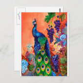 Peacock Grape Artwork Briefkaart (Voorkant / Achterkant)