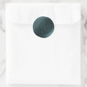 Peacock Green Double Monogram Wax Seal Stickers (Tas)