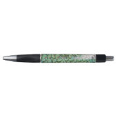Peacock Green Gris Plumes Stylo (Devant)
