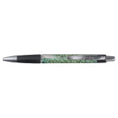 Peacock Green Gris Plumes Stylo (Dos)