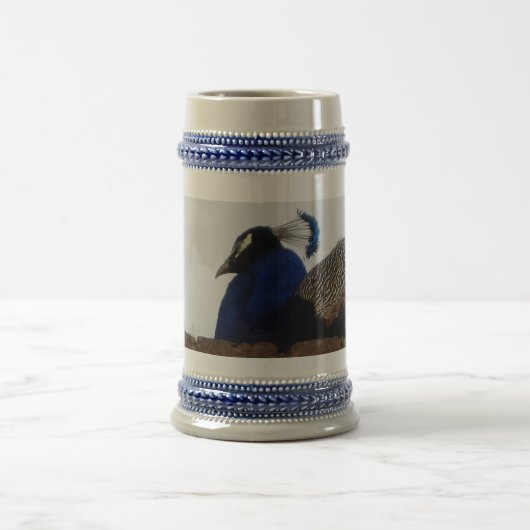 Peacock Grey/Blue 22 oz Stein Bierpul (Center)