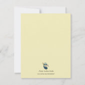 Peacock Hartelijk dank - ivoor Bedankkaart (Achterkant)