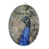 Peacock Head Closeup Dartbord (Voorkant Links)