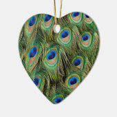 Peacock Heart Ornament (Links)
