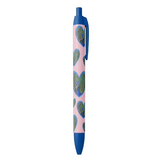 Peacock Hearts Motif Cust. Stylo de finition coule (Bas (Vertical))