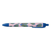Peacock Hearts Motif Cust. Stylo de finition coule (Bas)