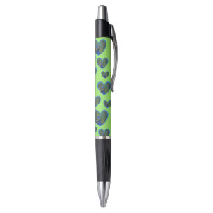 Peacock Hearts Motif Cust. Stylo personnalisé coul