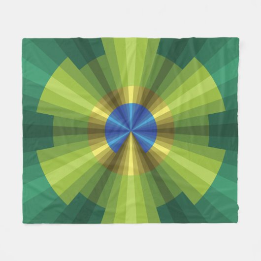 Peacock Illusion Fleece Blanket Deken (Voorkant (Horizontaal))
