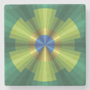 Peacock Illusion Stone Onderzetter
