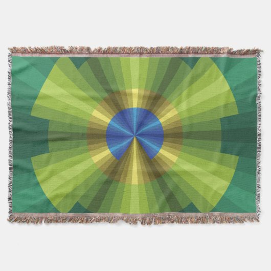 Peacock Illusion Throw Blanket Deken (Voorkant)