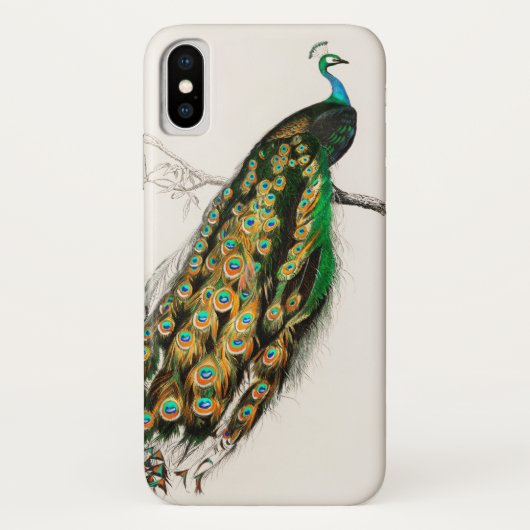 Peacock Illustratie kunst Afdrukken Case-Mate iPhone Case (Achterkant)