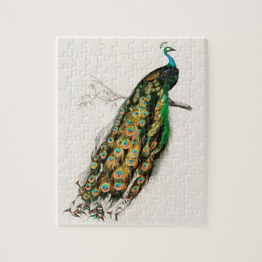 Peacock Illustratie  kunst Afdrukken Legpuzzel (Verticaal)
