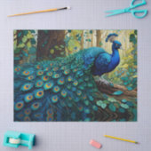 Peacock in de bossen tissuepapier (Craft)