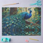 Peacock in de bossen tissuepapier (Craft)