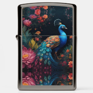 Peacock in de Tuin Zippo Aansteker
