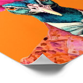 Peacock in Funky Suits Dierlijke Mode Art Poster (Hoek)