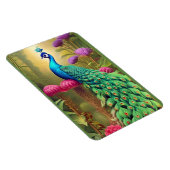 Peacock in het roze tuinbos magneet (Rechterzijde)