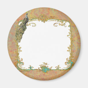 Peacock in Paisley Art Print Magnet Magneet