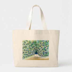 Peacock in San Diego 2 2013 Grote Tote Bag