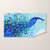 Peacock in Turquoise en Cobalt Blue Bad Handdoek (Handdoek)