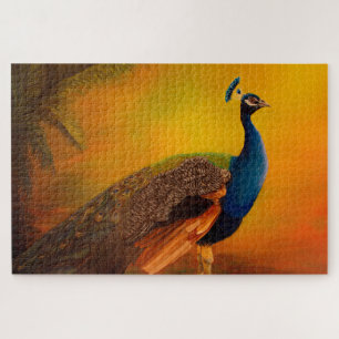 Peacock in zonneschilderkunst legpuzzel