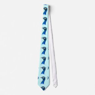 Peacock: Indiaans blauw Stropdas