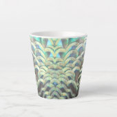 Peacock indonésien Plumes Latte Mug (Devant)