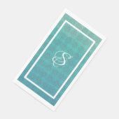 Peacock Inspirations Turquoise Servet (Hoek)