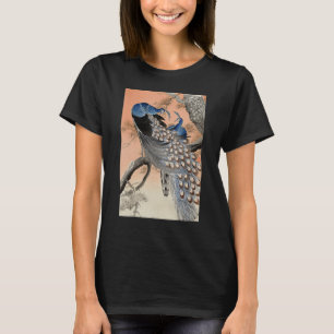 Peacock Japans Ukiyo e Koson vogelverschrikking T-shirt