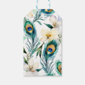 Peacock jasmijn Indiase bruiloft sjabloon gunst ca Cadeaulabel (Achterkant)