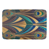 Peacock Jewel Tone Art Deco Feather Badmat (Voorkant)