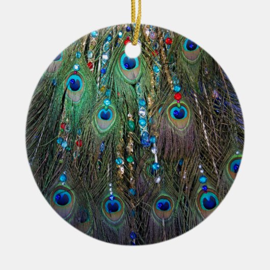 Peacock Jewelery Keramisch Ornament (Voorkant)