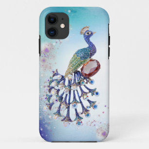 Peacock Jewels Print Fantasy Art iPhone 11 Hoesje
