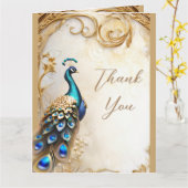 Peacock Kaart (Gele Bloem)