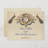  Peacock-kaart horizontaal Kaart (Voorkant / Achterkant)