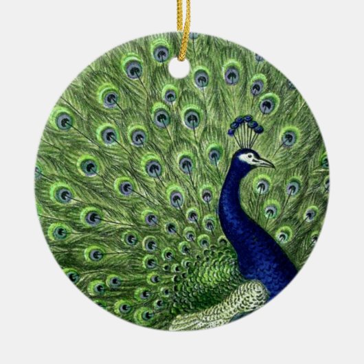 Peacock Keramisch Ornament (Voorkant)