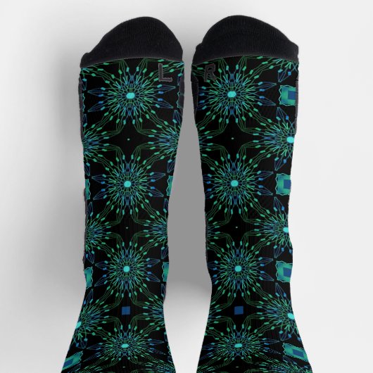 Peacock Kleur Abstract Extravaganza Design Sokken (Top)