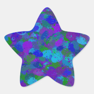Peacock-kleur Ster Sticker