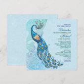 Peacock Lace Elegantie Bruiloft Uitnodiging (Voorkant / Achterkant)