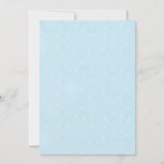 Peacock Lace Elegantie Bruiloft Uitnodiging (Achterkant)