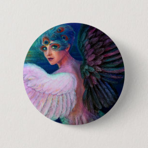 Peacock Lady's Wings of Duality Ronde Button 5,7 Cm
