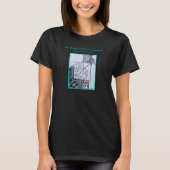 Peacock & Leaf Blk Ink Turquoise Border & Font T-shirt (Voorkant)