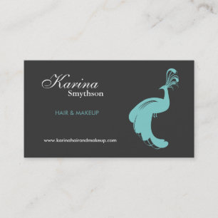 Peacock Logo Hair Stylist/Cosmetologist/Mode Visitekaartje