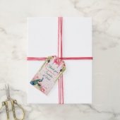 Peacock lotus Indiase bruiloft dank u gunst Cadeaulabel (Met Touw)