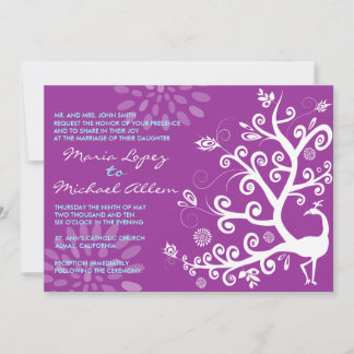 Peacock Love Bird Wedding Verloving Kaart