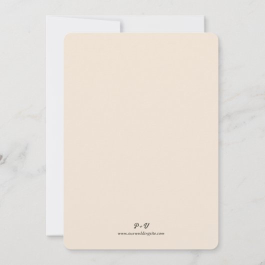 Peacock Love bruiloft Kaart (Achterkant)