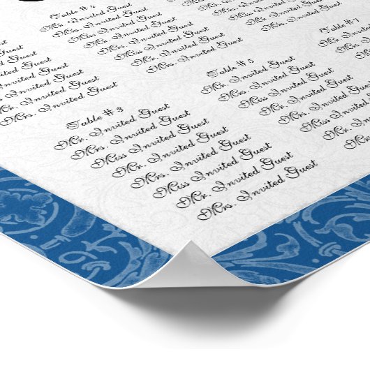  Peacock Magnolia Swirl Floral Damask Poster (Hoek)