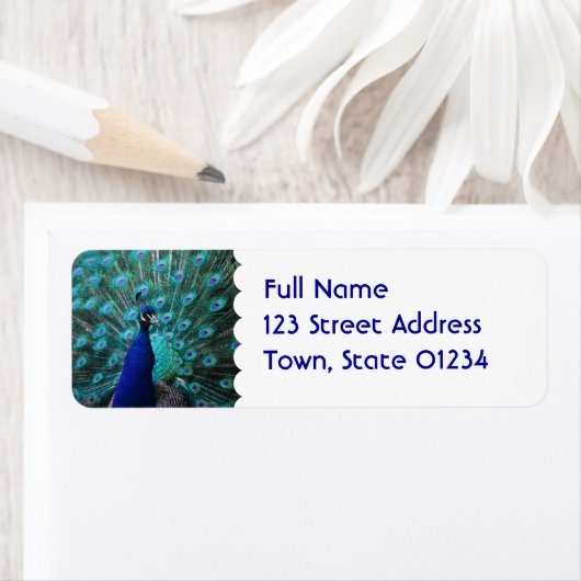  Peacock Mailing Label (Insitu)