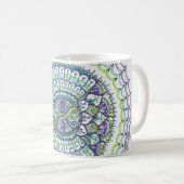 Peacock Mandala Coffee Mok (Voorkant rechts)