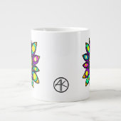 PEACOCK MANDALA EXTRA GROTE BEKER (Voorkant)